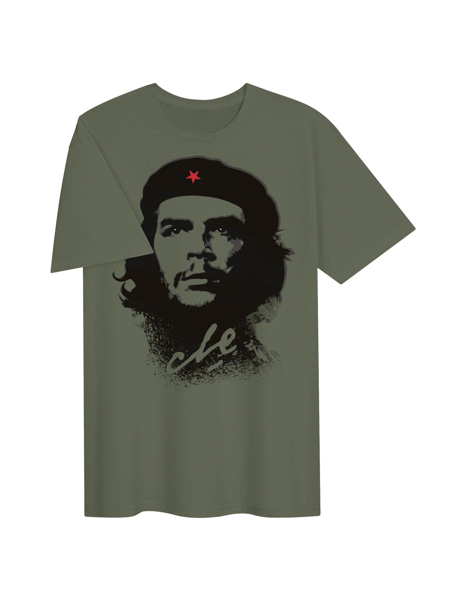 Che Guevara Shirt Military Green Revolution Rebel product image (4)