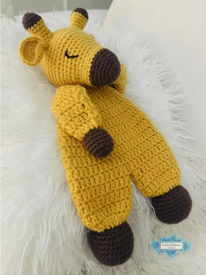 Giraffe Ragdoll Crochet Pattern Amigurumi Lovey Security Blanket PDF Pattern product image (5)