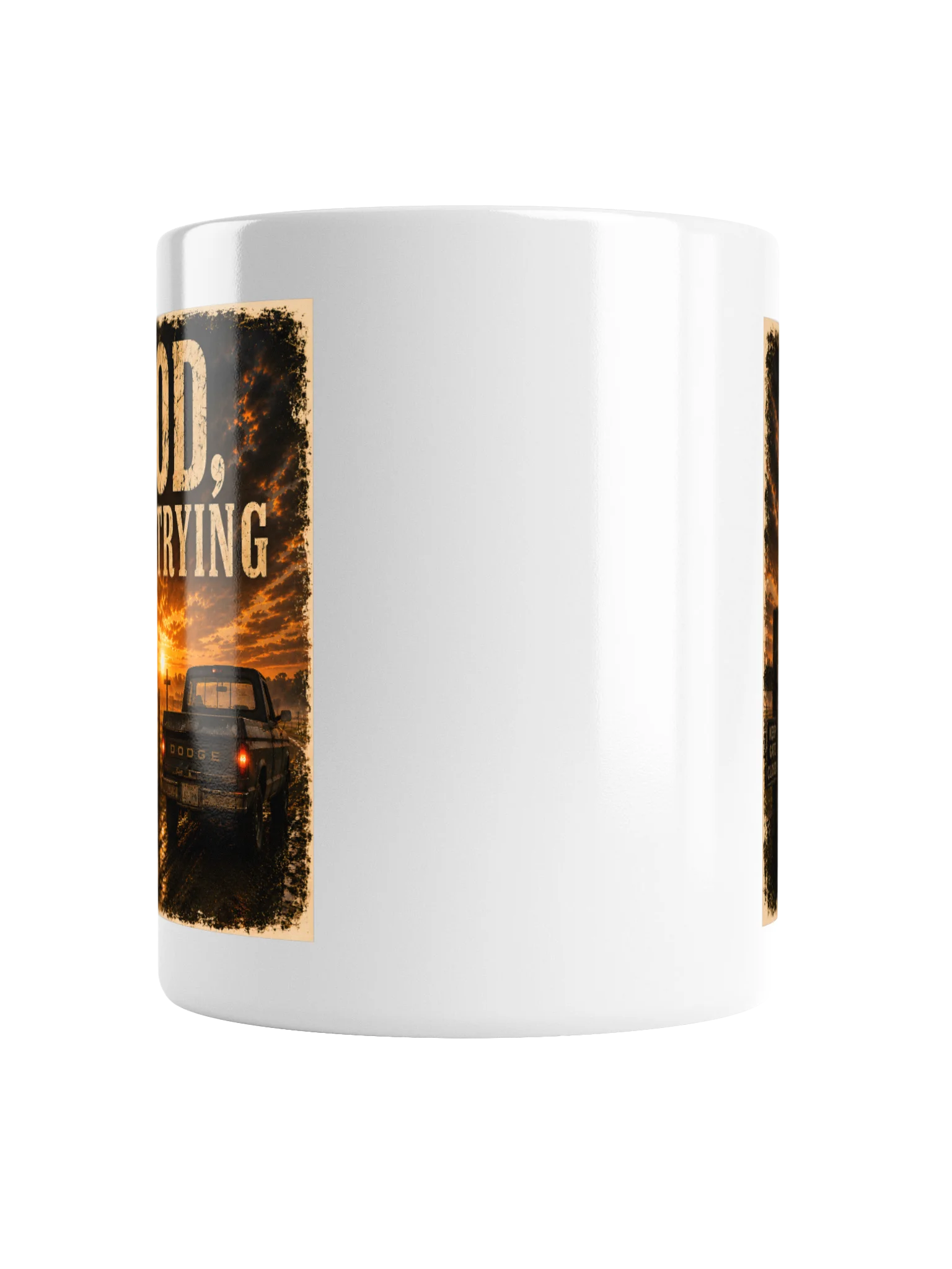 God, I'm Trying 11 oz Coffee Mug product image (2)