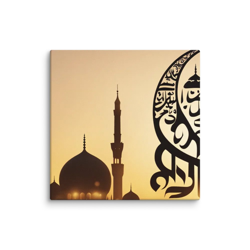 Golden Mosque Silhouette Canvas product image (13)