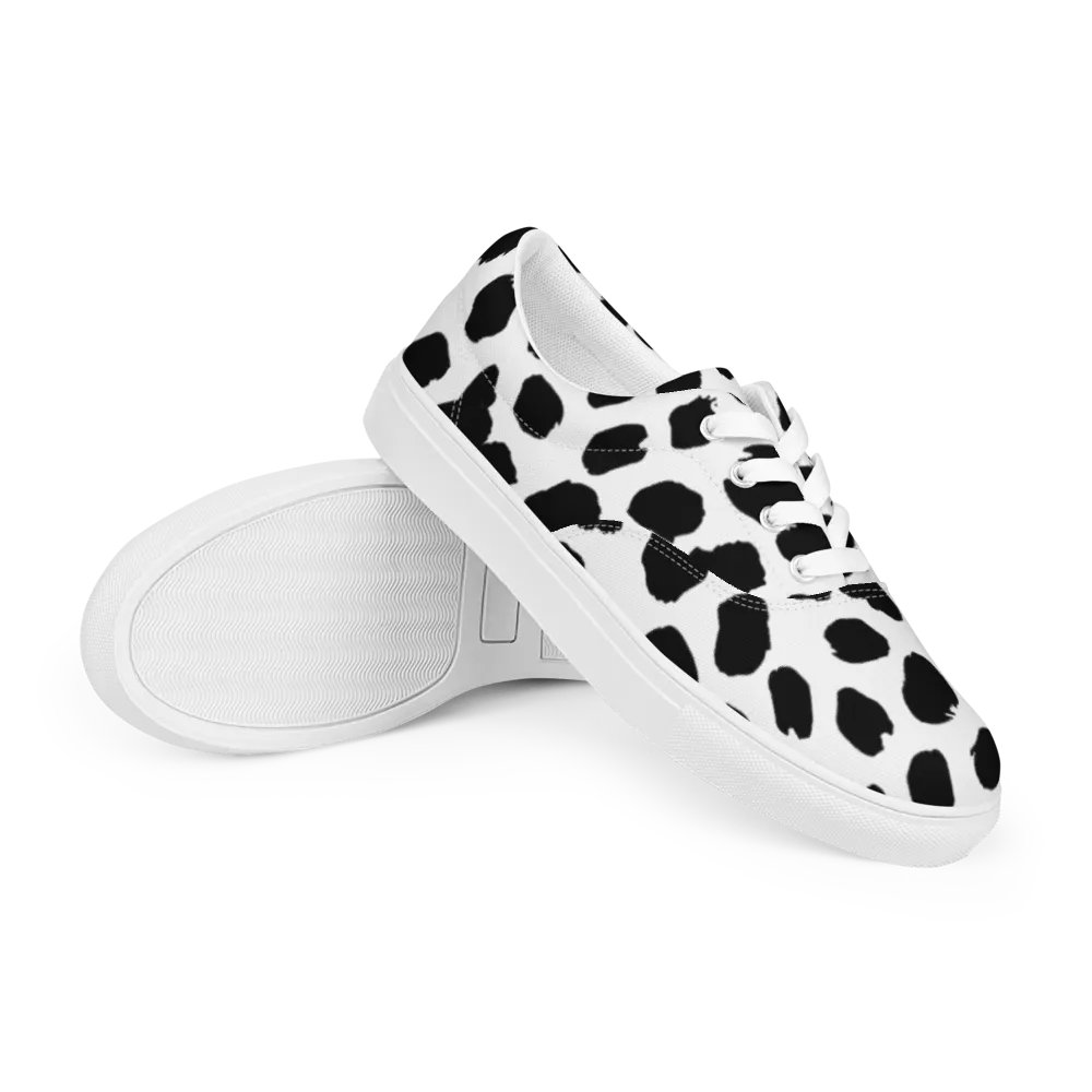 Women's Dalmatian Lace-Up Canvas Shoes, sizes 5-12 product image (10)
