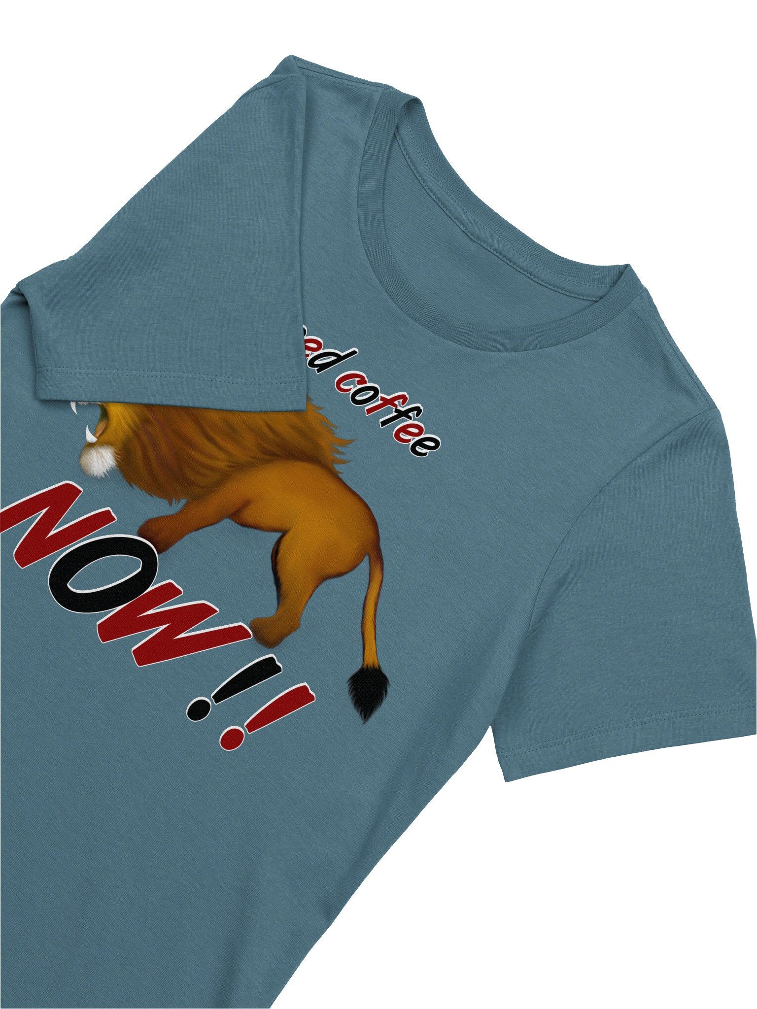 Lion "Need Coffee NOW" T-Shirt. Women's Bella+Canvas Supersoft Relaxed-fit T-Shirt product image (3)