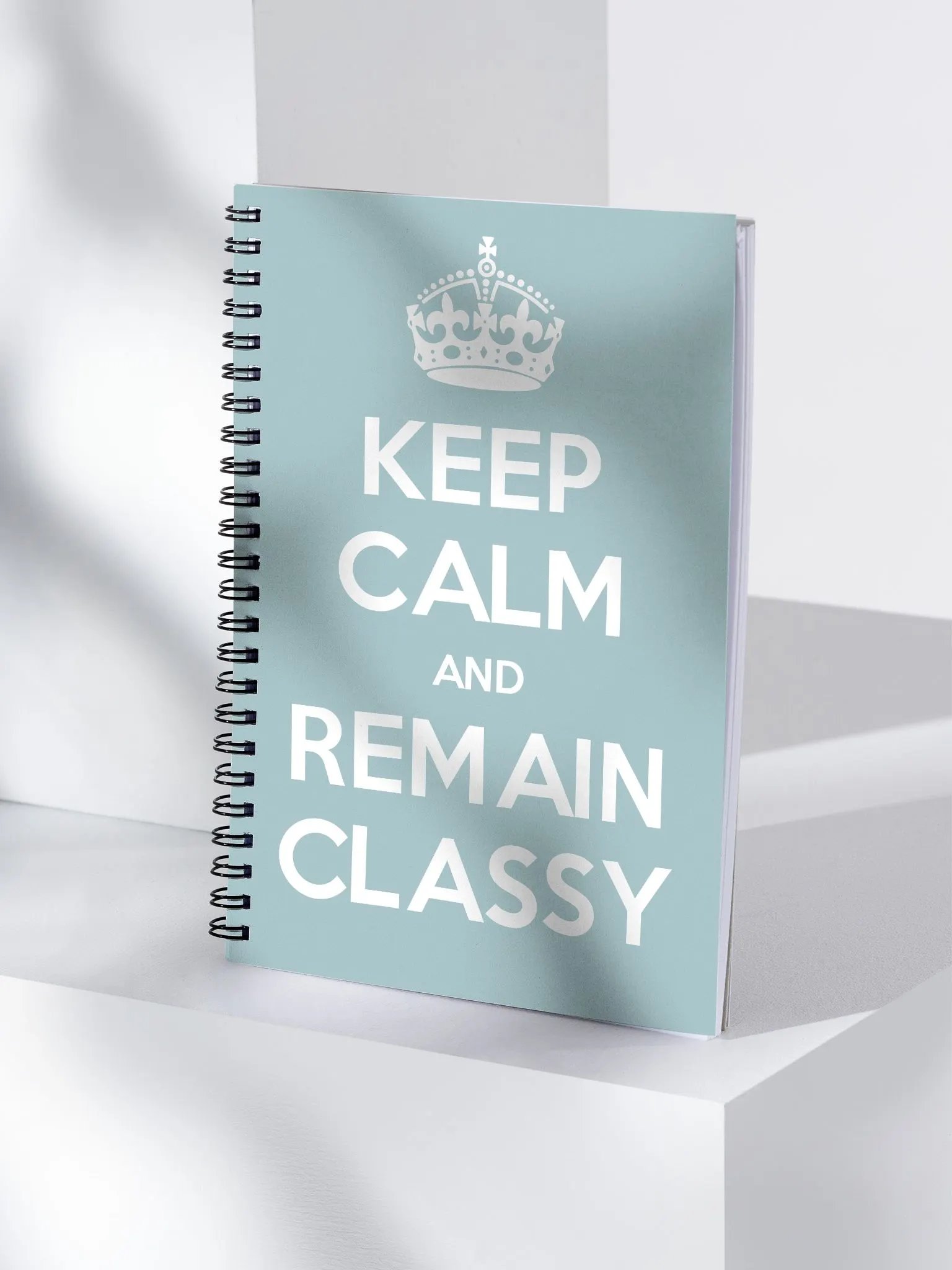 Keep Calm and Remain Classy Notebook in Blue | the Daily Connoisseur