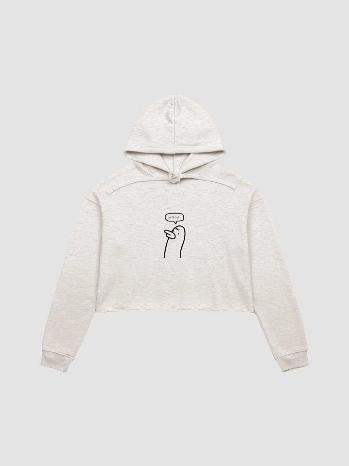 Wow Meme Duck Print Crop Hoodie product image (2)