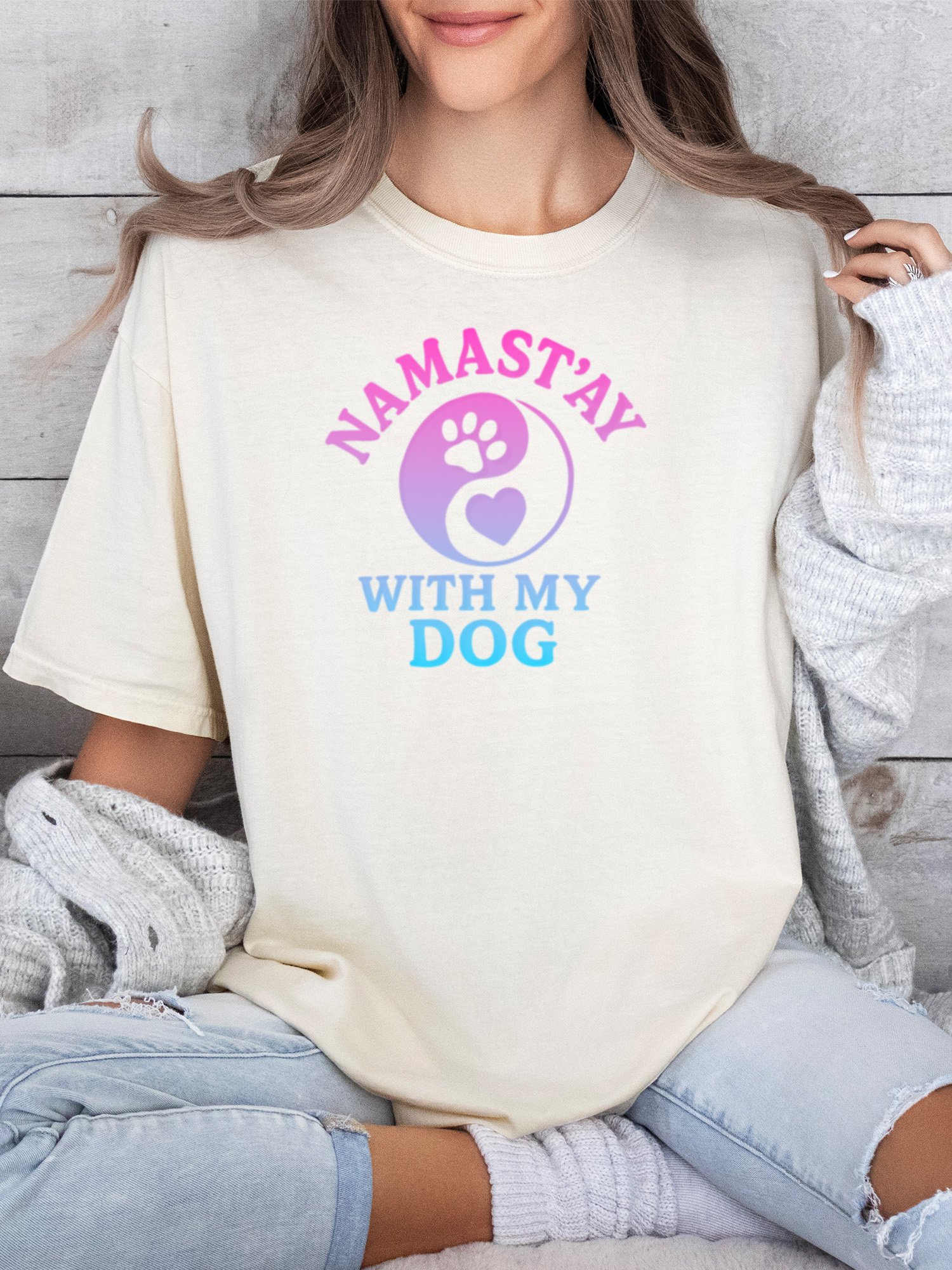 Namast'ay with My Dog Tee product image (17)