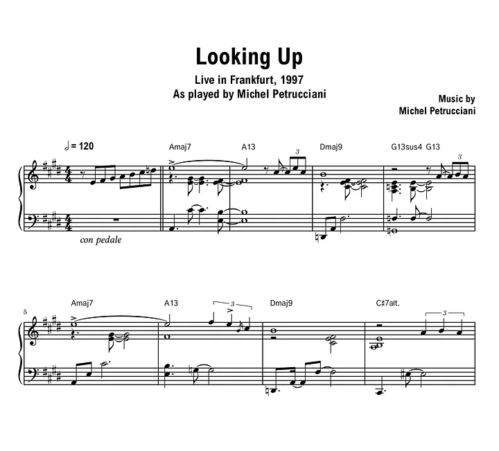 Michel Petrucciani - Looking Up (Frankfurt) - Sheet music (PDF) product image (1)