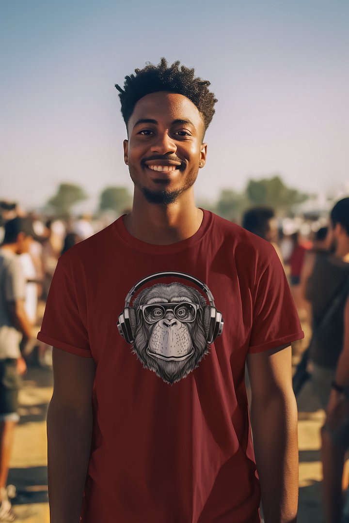 Monkey Business Mens T Shirt (Rocky Chimp) product image (1)