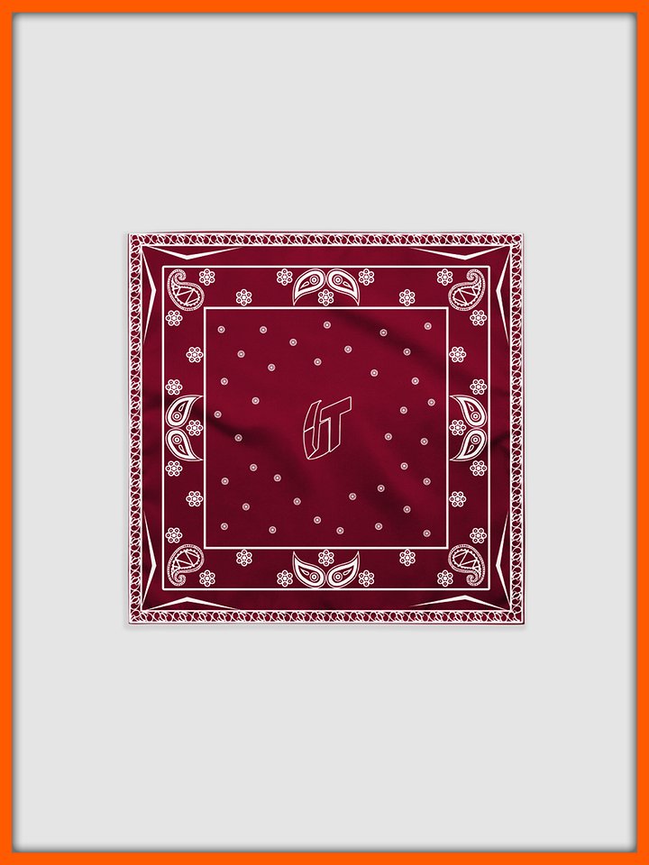 Classic UT Paisley Bandana (Burgundy) product image (1)