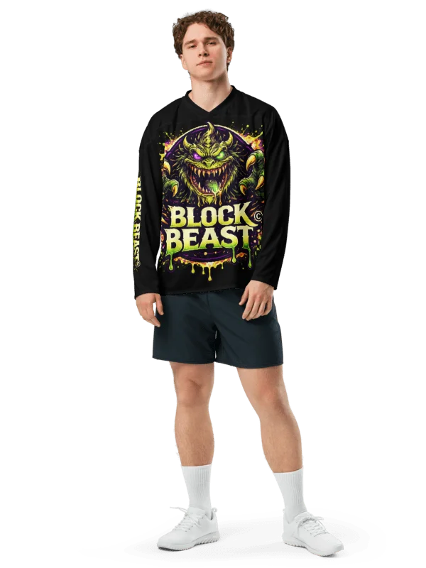 LIMITED EDITION - CNX Core All-over print Unisex Long Sleeve Tee — Block Beast 001 product image (5)