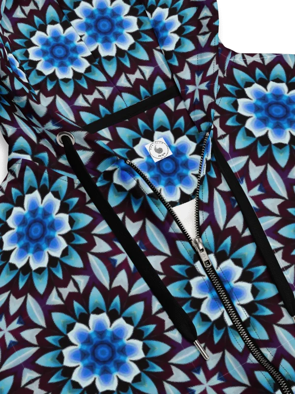 Symmetric Blue Floral Unisex Hoodie product image (3)