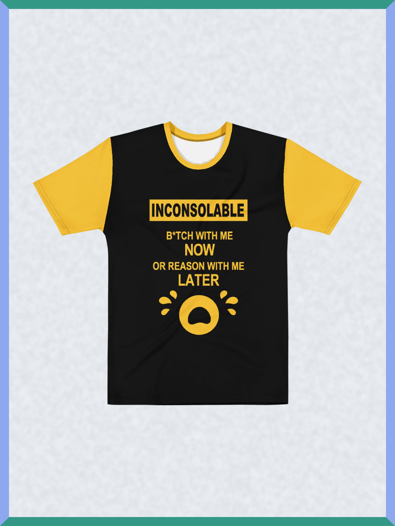 Inverted Inconsolable Statement Yellow Sleeved - Shirt product image (1)