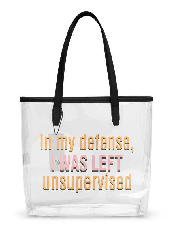 "Unsupervised" Clear Tote Bag product image (1)