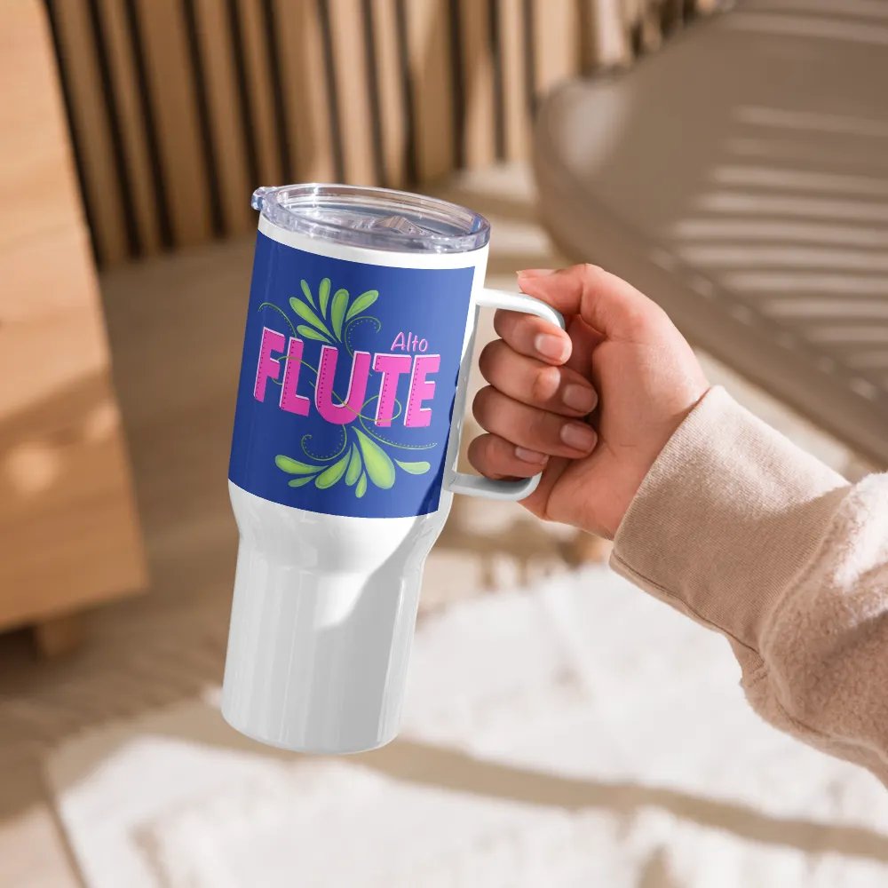 Flute Flourish Travel Mug with Handle - Alto product image (2)