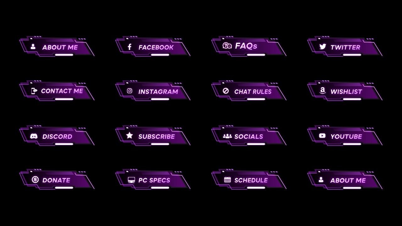Futuristic Pink Twitch Panels product image (2)