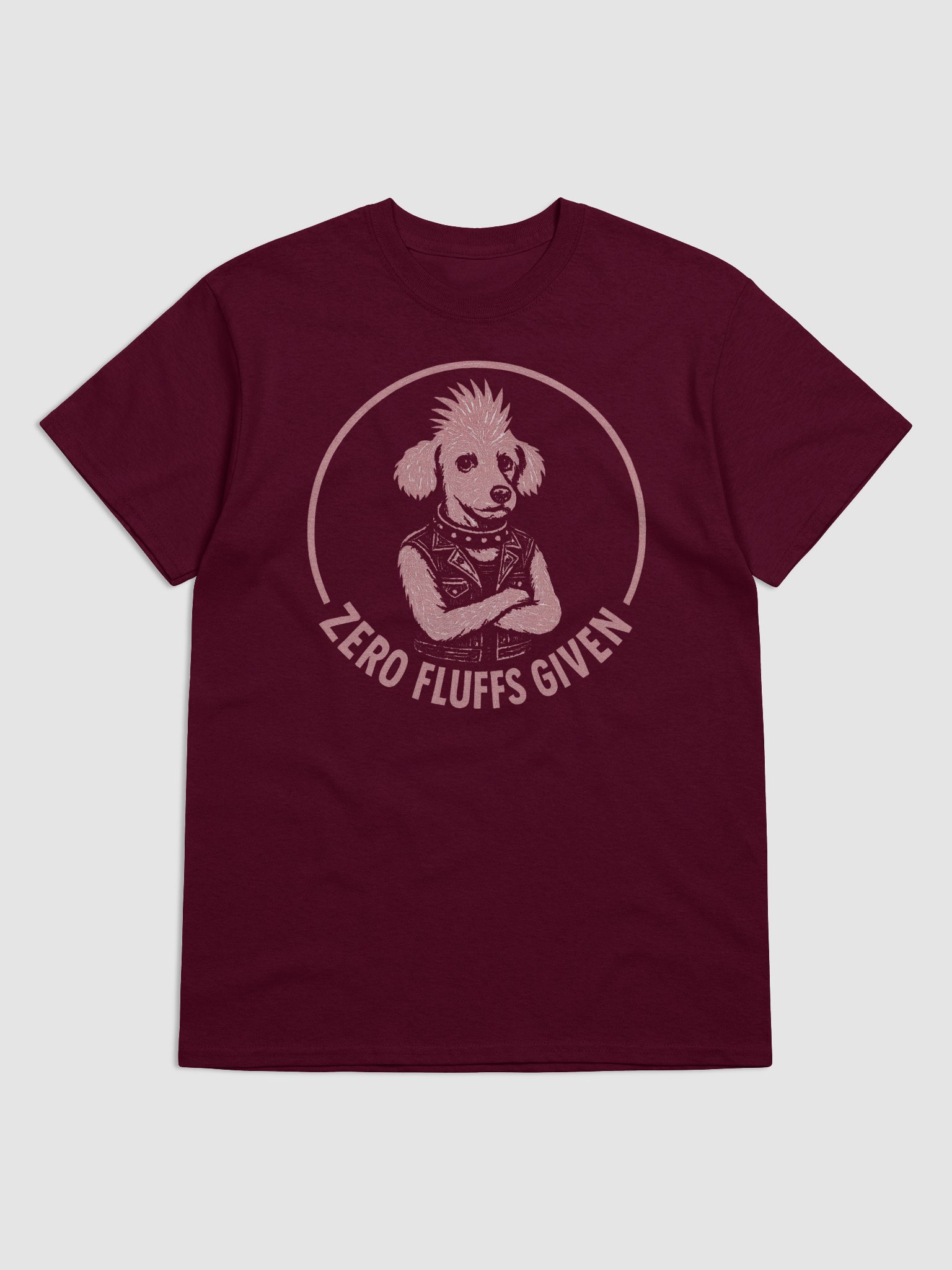 Funny Punk Dog T-Shirt – Zero Fluffs Given Poodle Tee – Cute Rebellious Shirt for Dog Lovers, Sarcastic Pet Parents & Animal Attitude Fans product image (1)