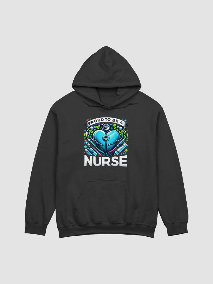 Stethoscope Heart, Proud Nurse Heartbeat Hoodie product image (2)
