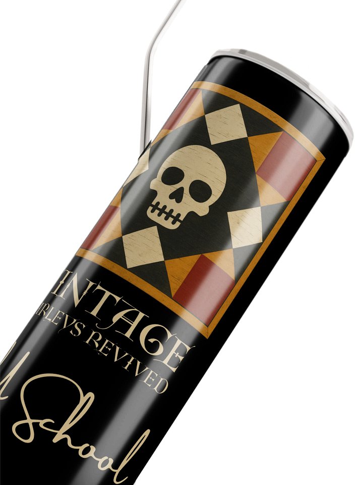 Vintage Harleys Revived Skull Tumbler – 20oz Matte Black product image (1)