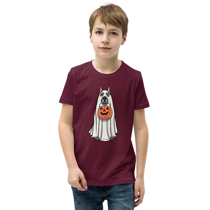 Halloween Great Dane(Gray, Cropped Ears) Youth T-Shirt product image (1)