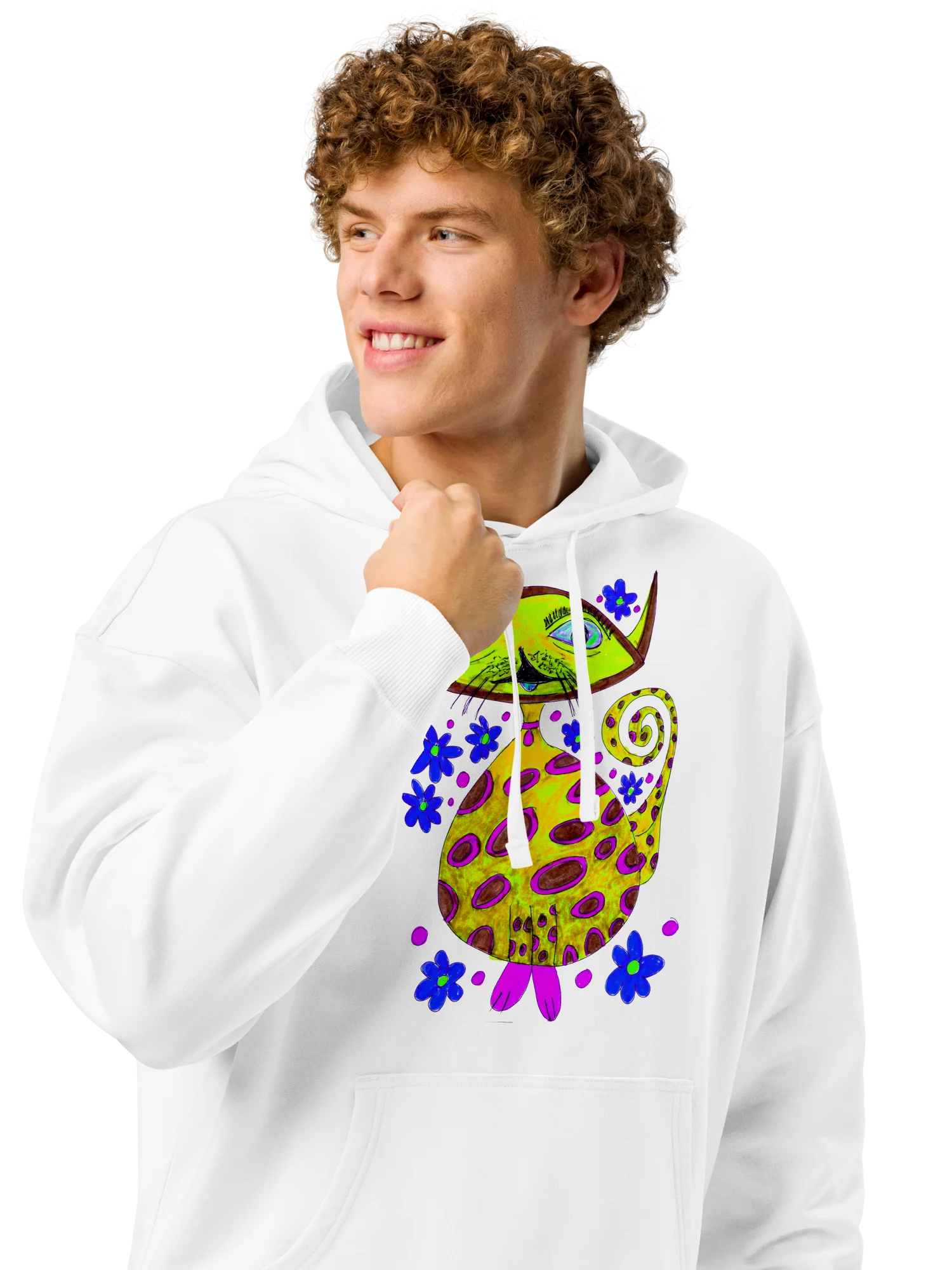 Abstract Cosmic Cat Unisex Hoodie product image (6)