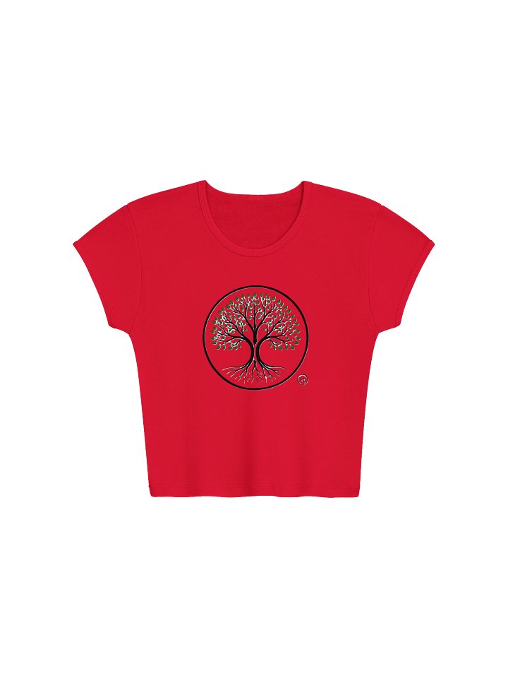 LA Apparel Womens Ribbed Baby Tee Crop Top product image (2)