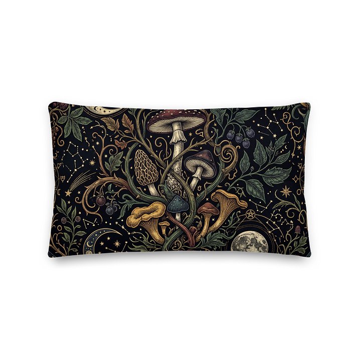 Moonlit Fungi All-Over Print Pillow product image (5)