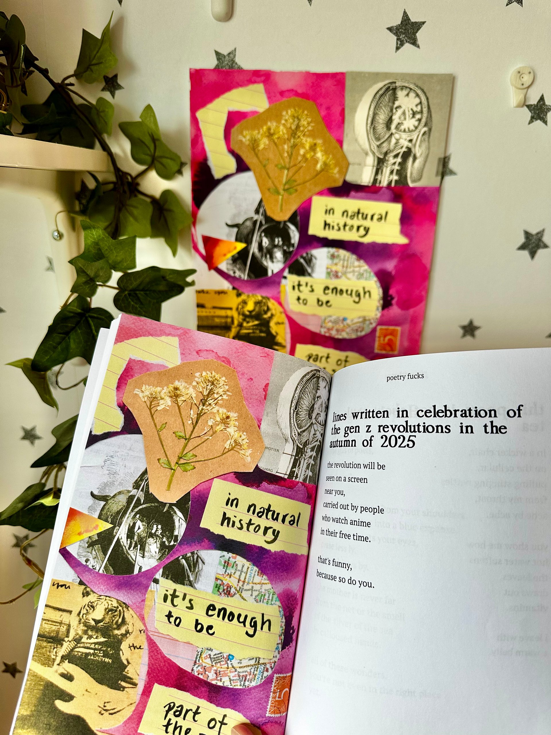'part of the species' collage original from 'poetry f*cks' product image (3)