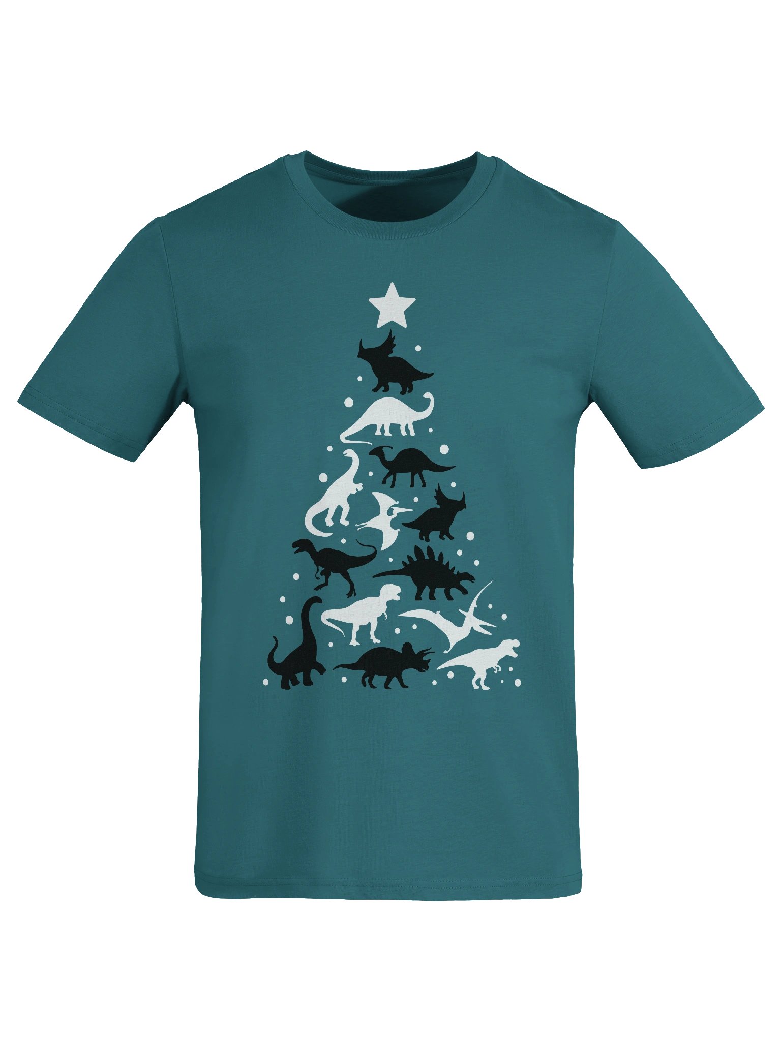 Dinosaur Christmas Tree | Organic Tee product image (7)