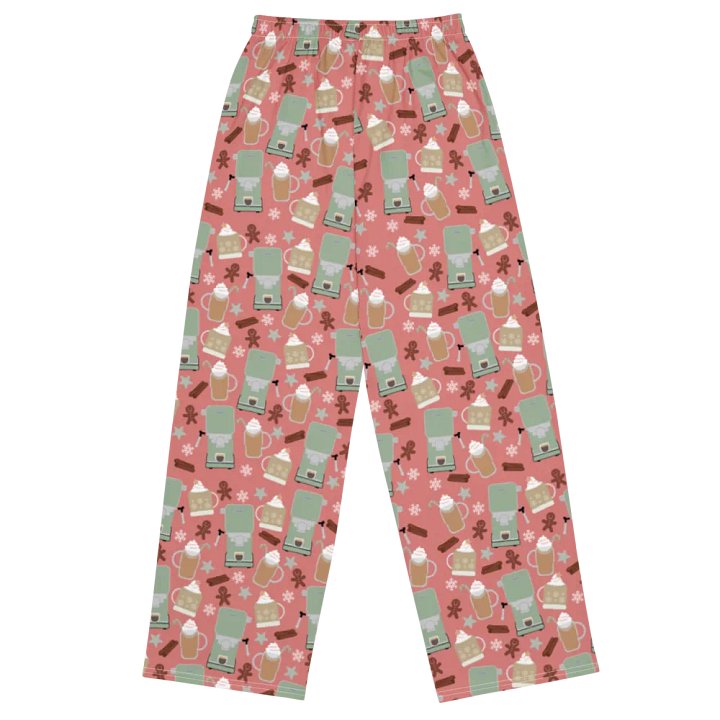 Cozy Christmas Coffee All-Over Print Wide-Leg Pants product image (2)