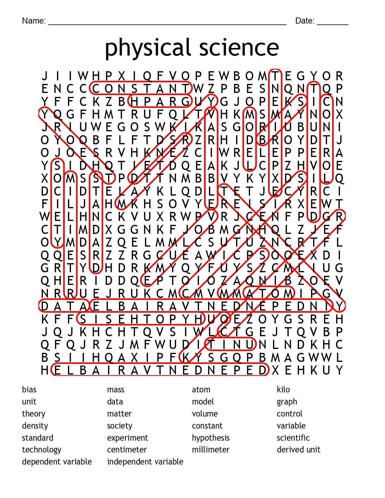 physical science word search product image (3)
