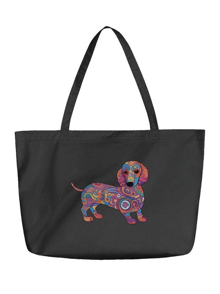 Psychedelic Dachshund #2 - Eco-conscious Organic Cotton Tote product image (1)