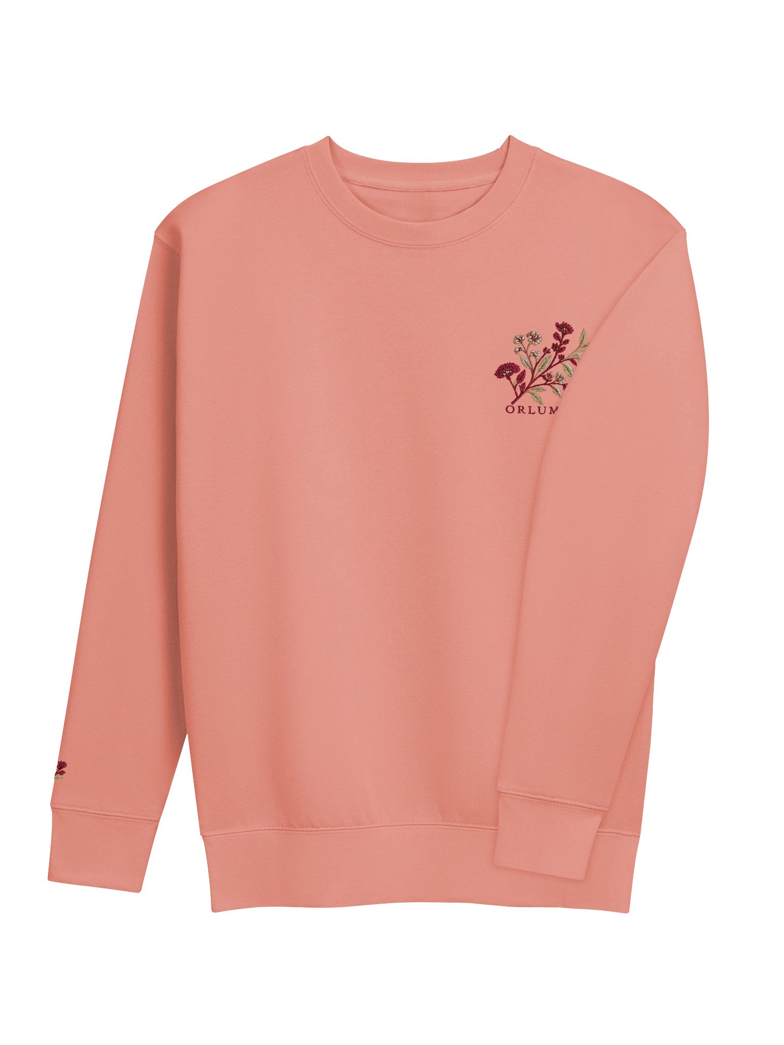 ORLUMIQ Signature Floral Crewneck Sweatshirt – Dusty Rose | Women's Boutique Collection product image (5)