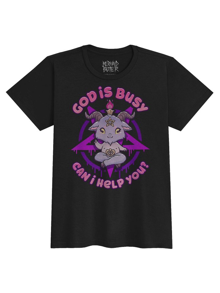 God Is Busy Baphomet Girl Tee product image (1)