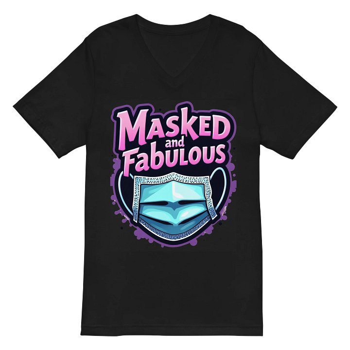 Masked and Fabulous Graphic V-Neck T-Shirt product image (3)