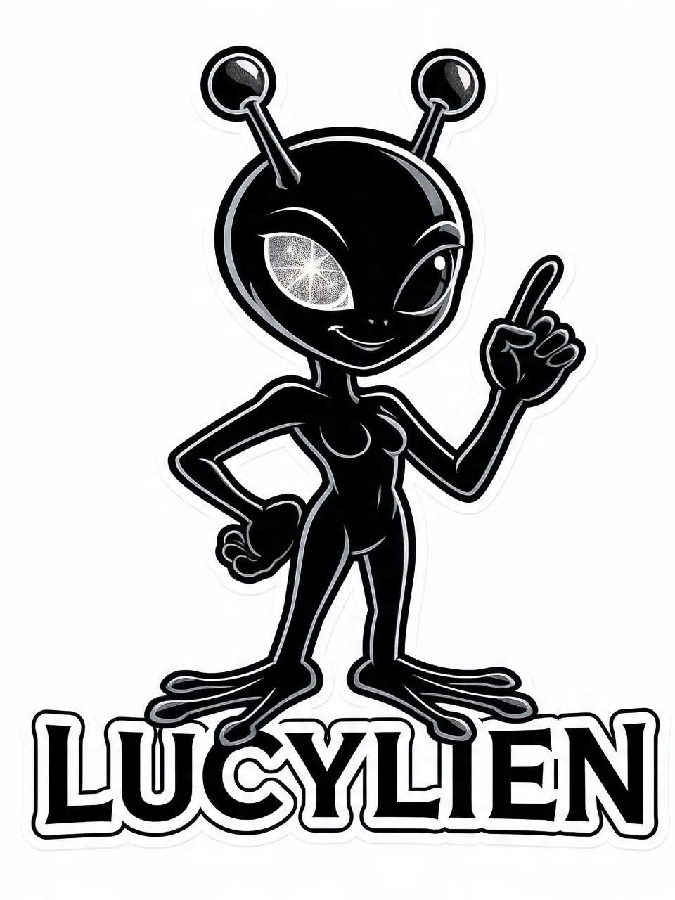 Lucylien: Point Up Sticker product image (1)