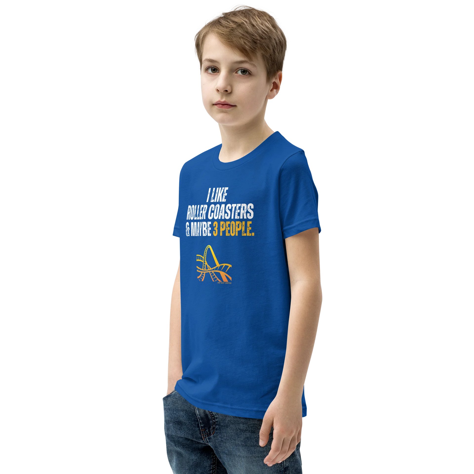 I Like Roller Coasters & Maybe 3 People - Youth Tee product image (4)