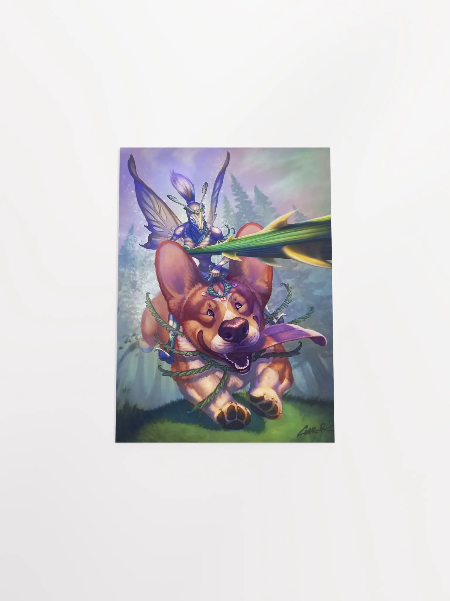 Fairy Steed Enchanting Fantasy Fairy Corgi Print product image (6)