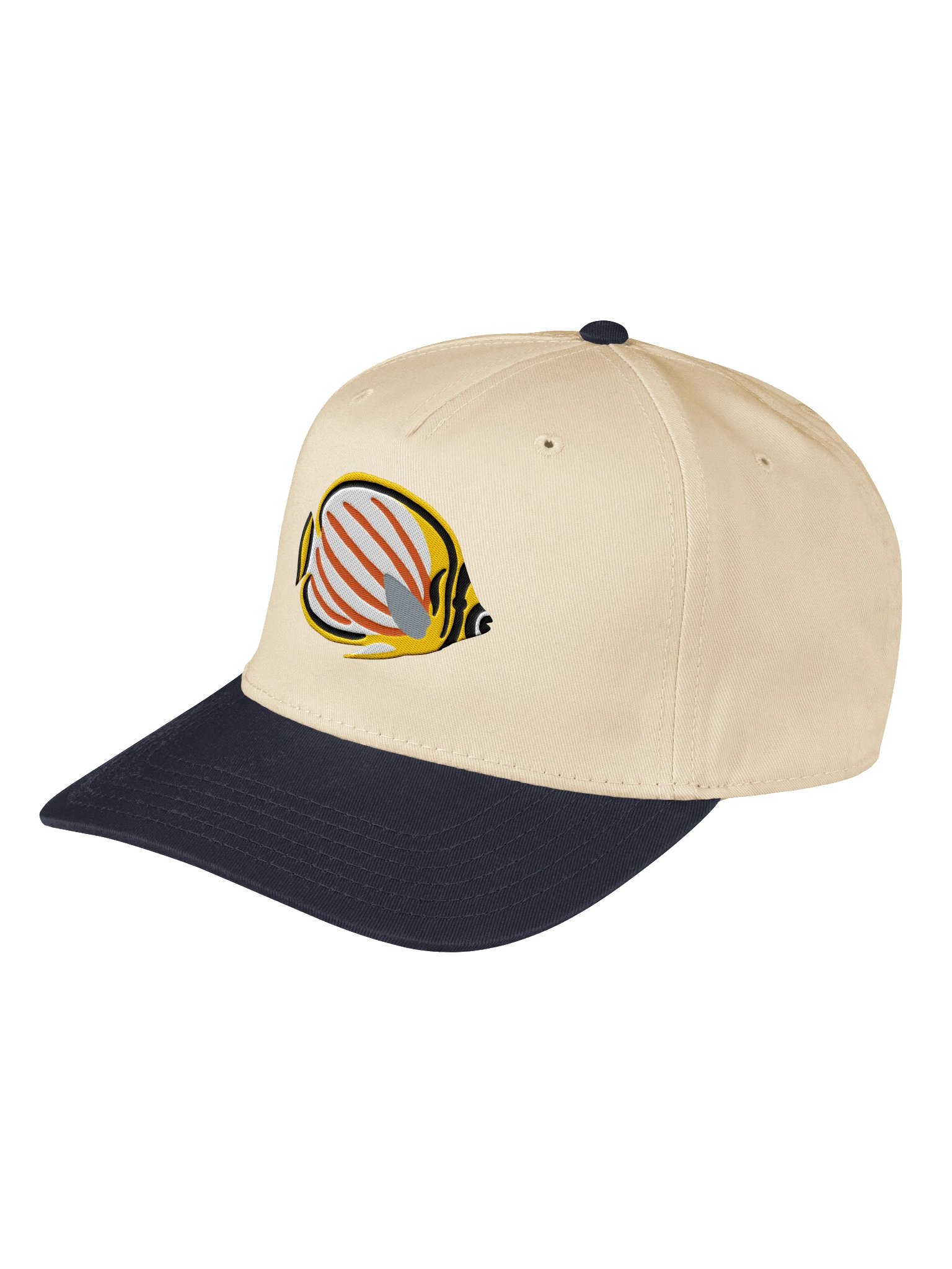 Ornate Butterflyfish Embroidered Mid-Profile Baseball Cap | Saltwater Reef Aquarium Fish Hat product image (5)