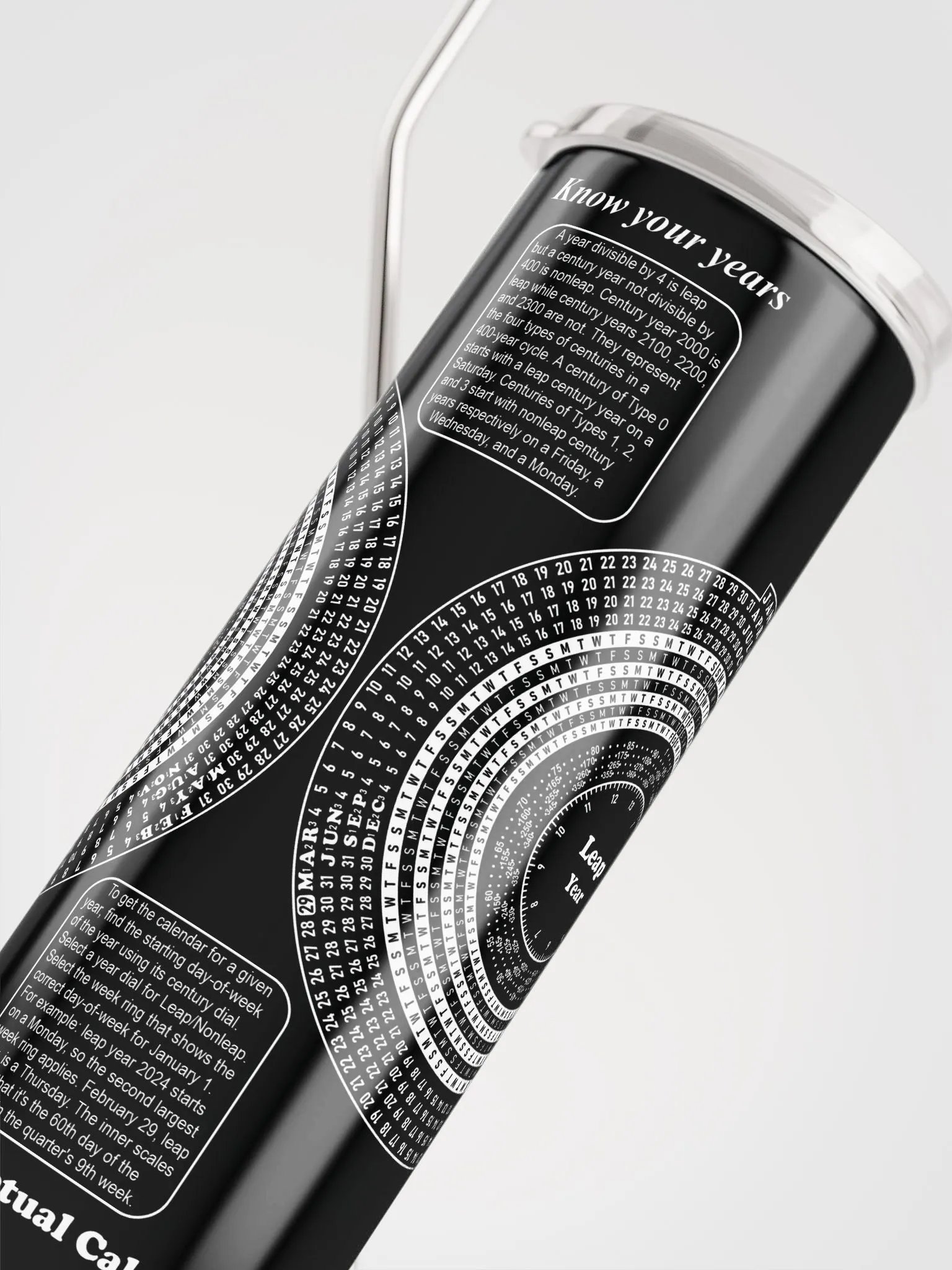 Spiriform Perpetual Calendar Stainless Steel Tumbler product image (5)
