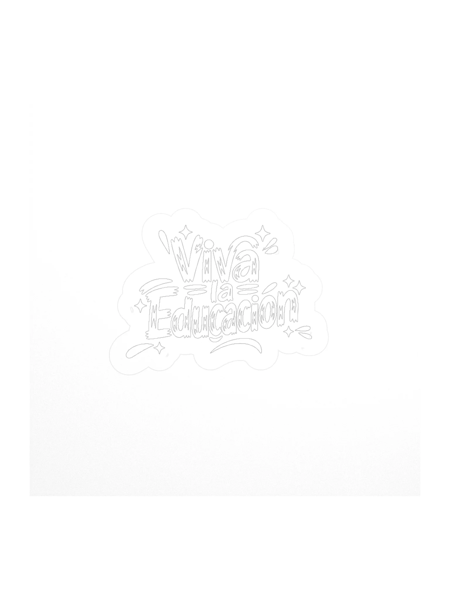 Viva la educación Sticker (White) product image (1)