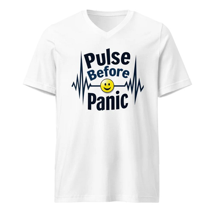 Pulse Before Panic ECG V-Neck Tee product image (1)