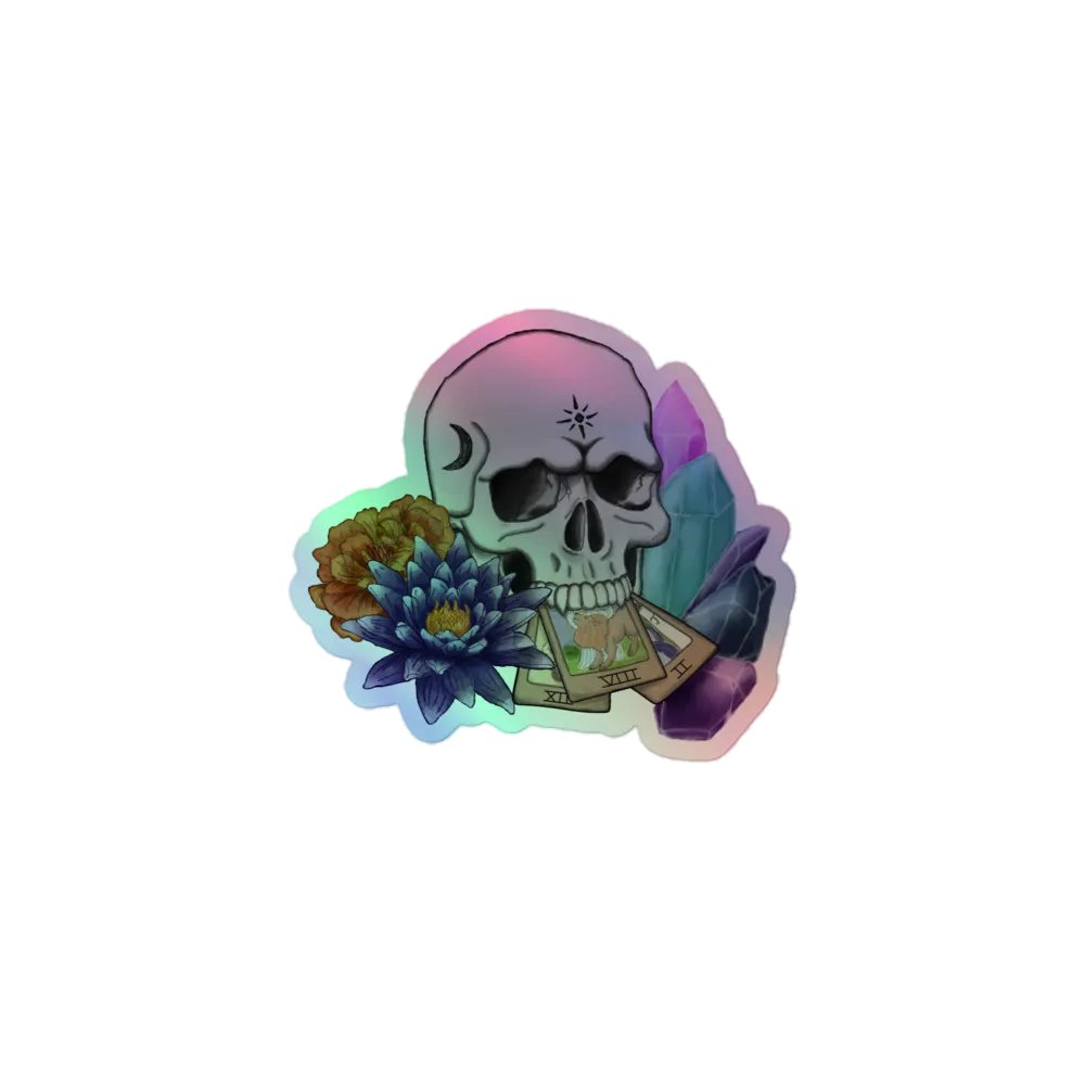 Mystic Skull Holographic Sticker Sheet product image (1)