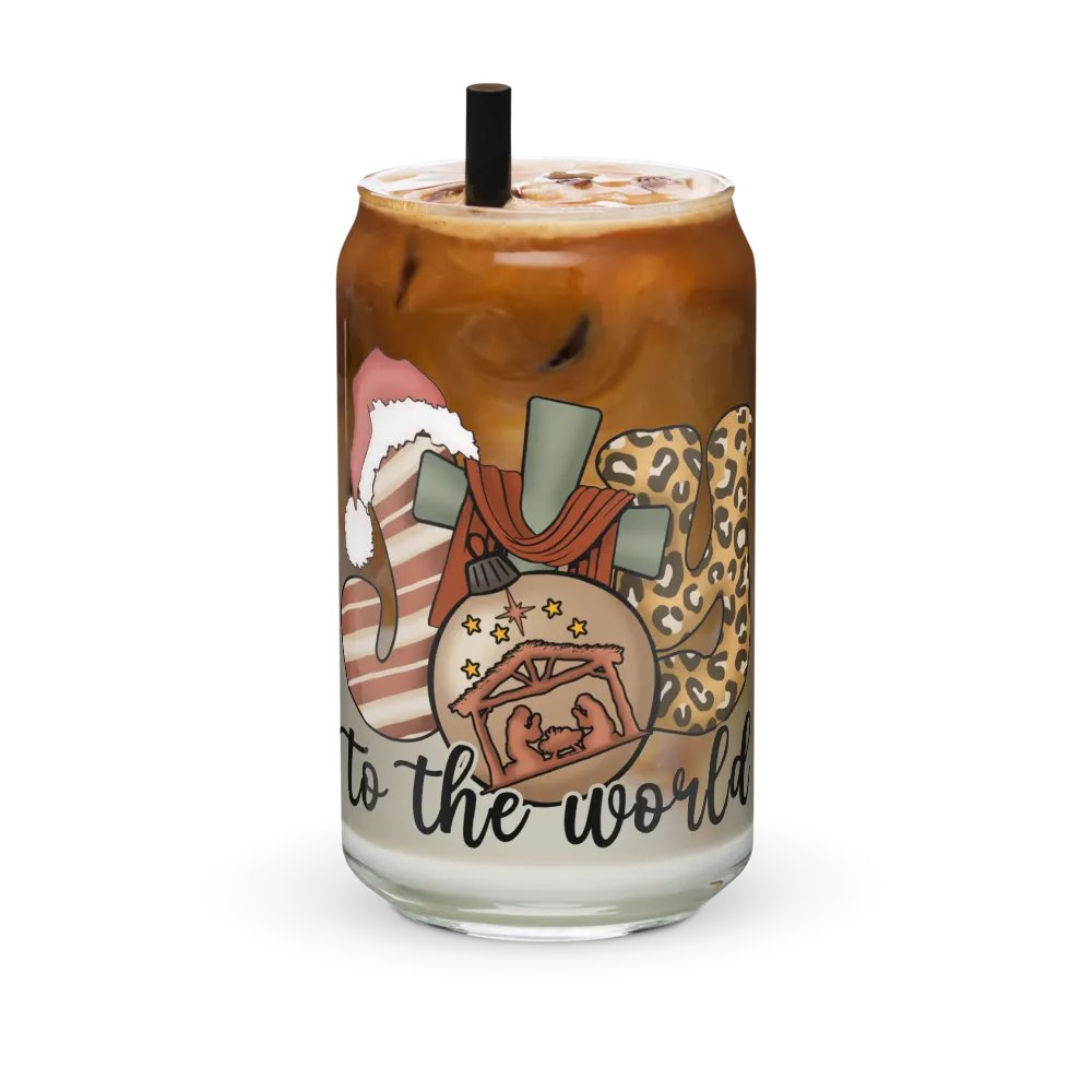 Joy to the World Can-Shaped Glass product image (36)