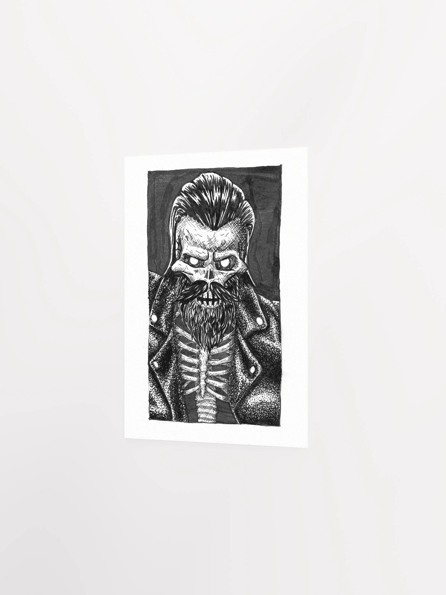 Skeleton Biker Print product image (2)