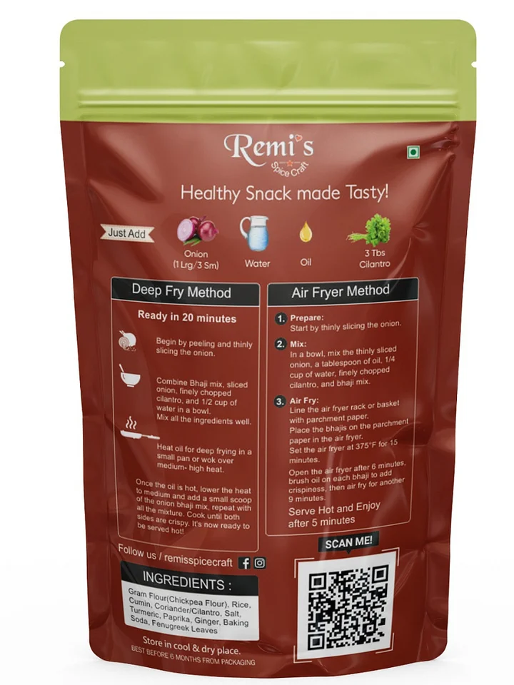 Remi's SpiceCraft Onion Bhaji Mix | Enjoy Onion Fritters in a new way product image (2)