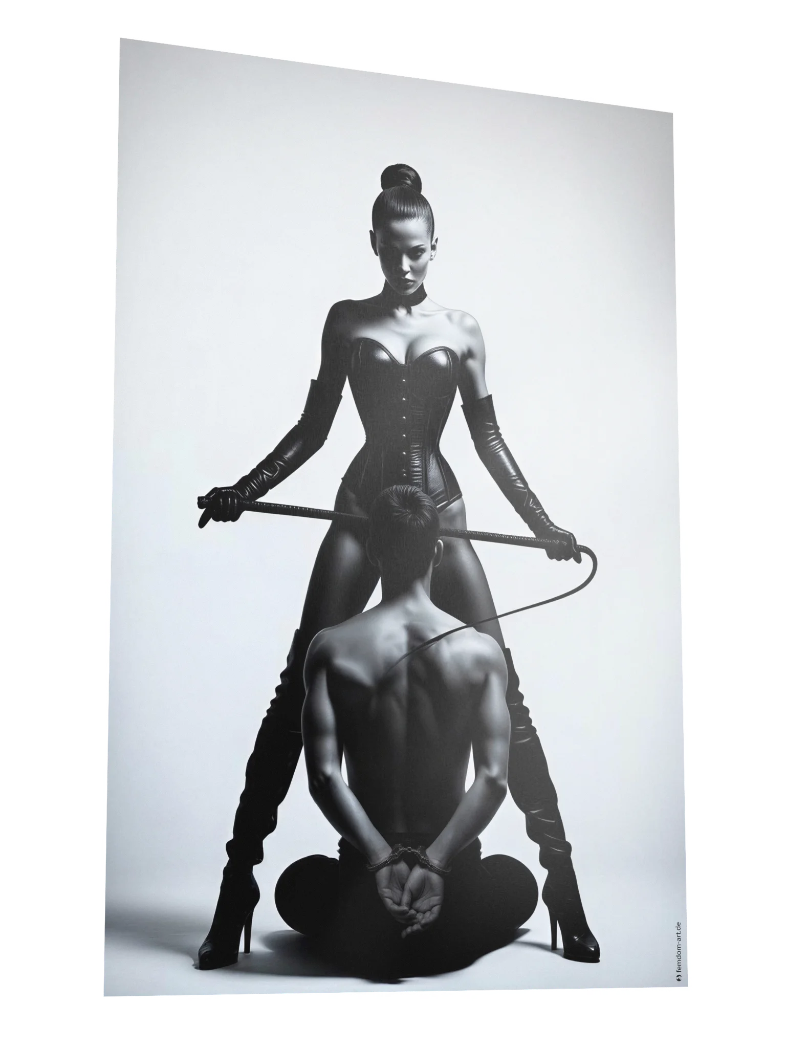 Femdom Poster - Vertrauen und Kontrolle – Monochrome Dominanzkunst product image (4)