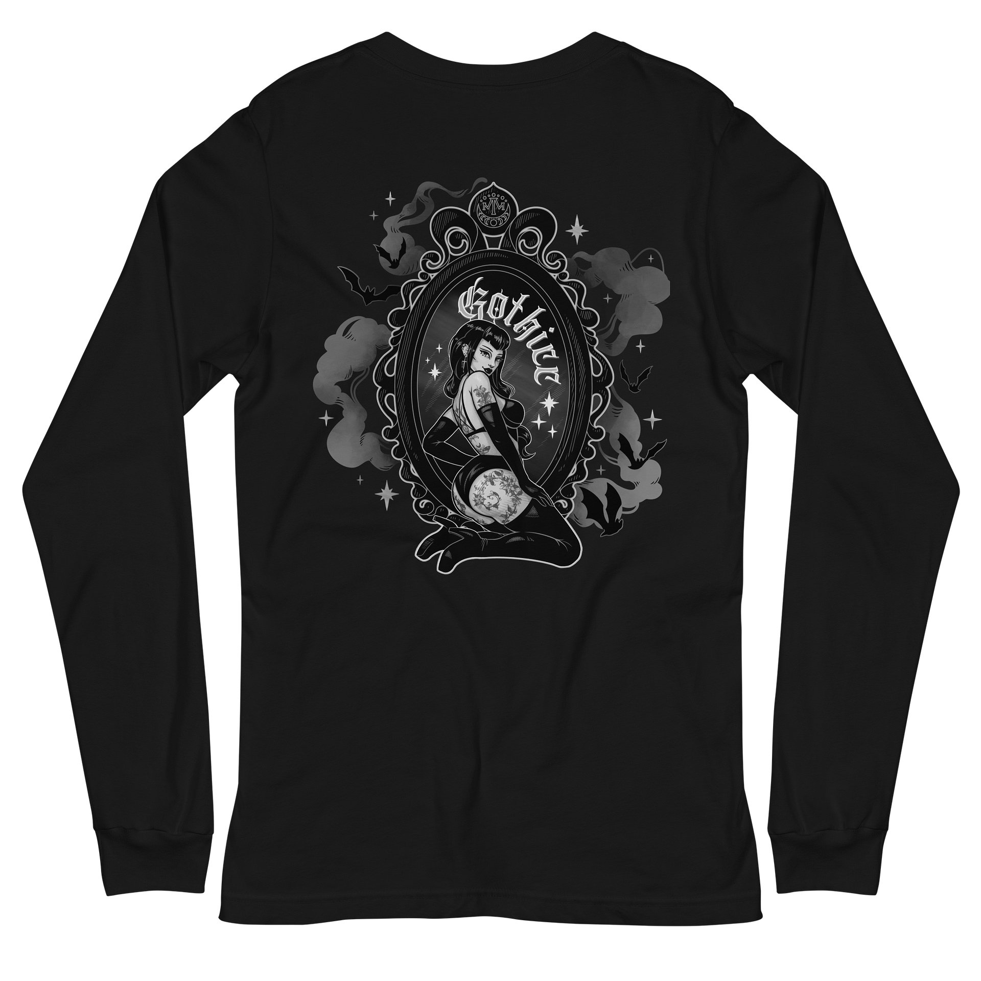 𝖌𝖔𝖙𝖍𝖎𝖈𝖈 long sleeve tee (back print) product image (2)