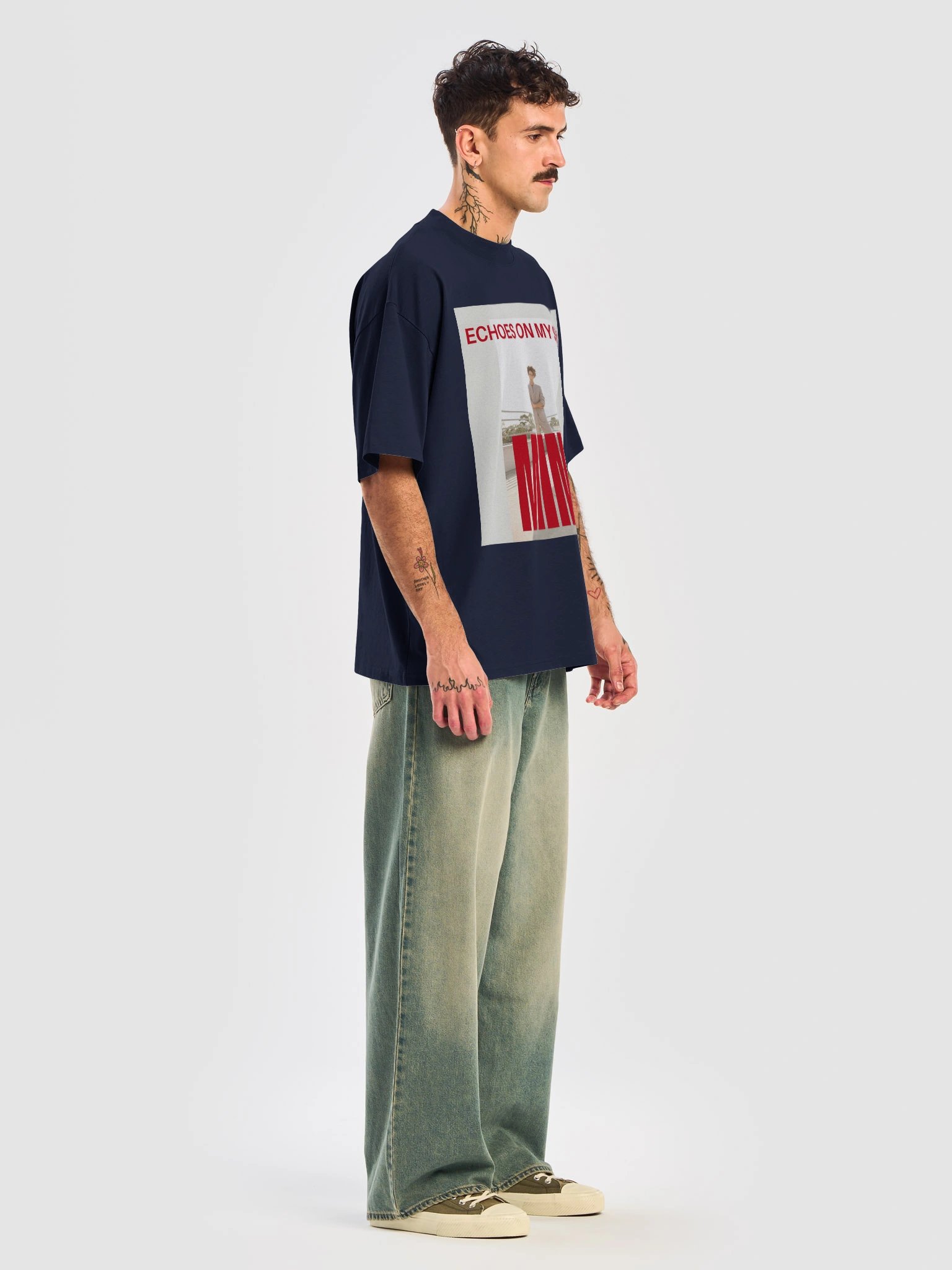 Echoes on My Skin Organic Oversized Tee product image (7)