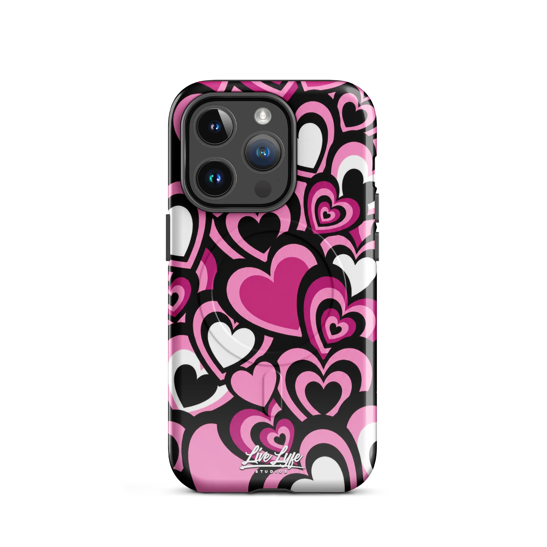 Pink Hearts MagSafe tough case for iPhone product image (2)