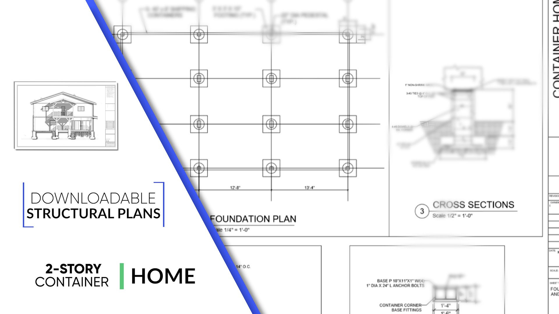 Complete Structural Structural Plans/Drawings: 2-Story Container Home | Think Outside The ...