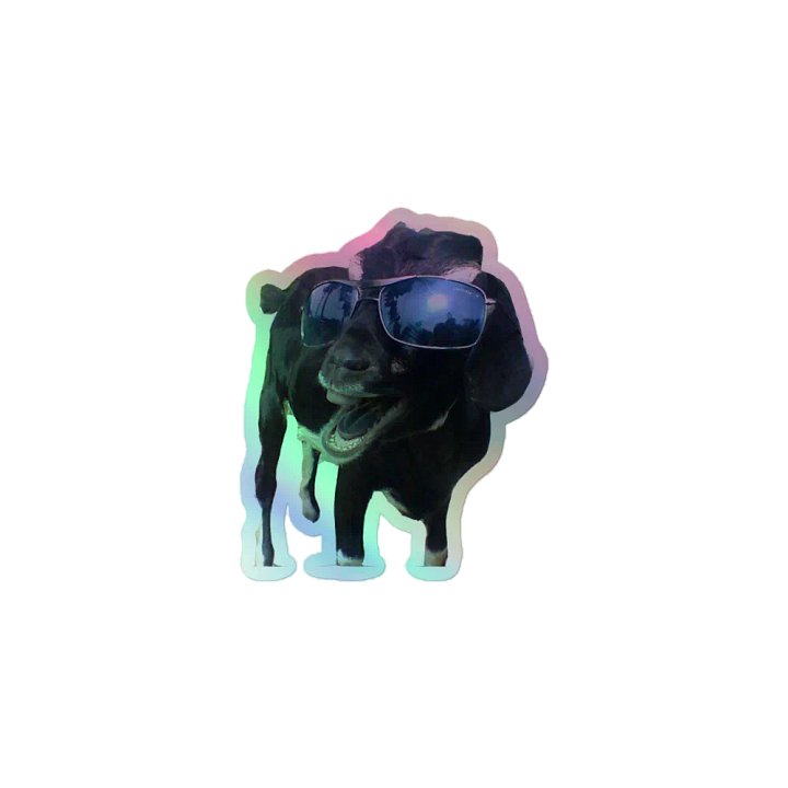 holographic goat sticker product image (1)